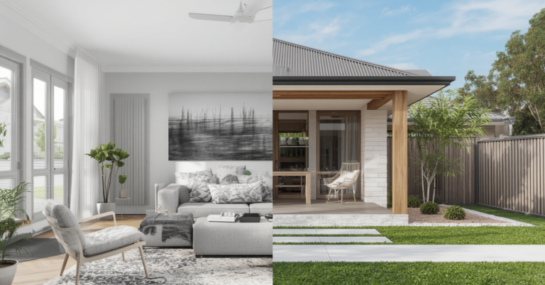 Interior paint vs exterior paint on outdoor surface after two years of South Coast exposure