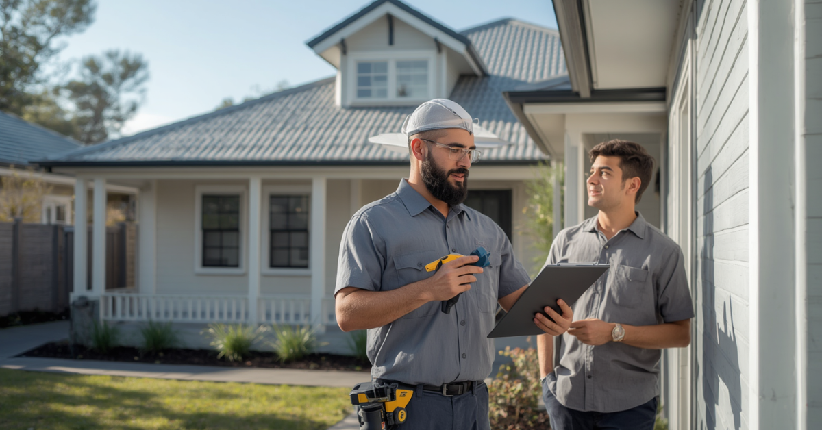 Regional NSW home being measured for a painting quote by Berry Brush painter