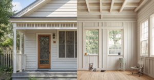 Tannin bleed staining through water-based paint on timber weatherboards in Berry NSW