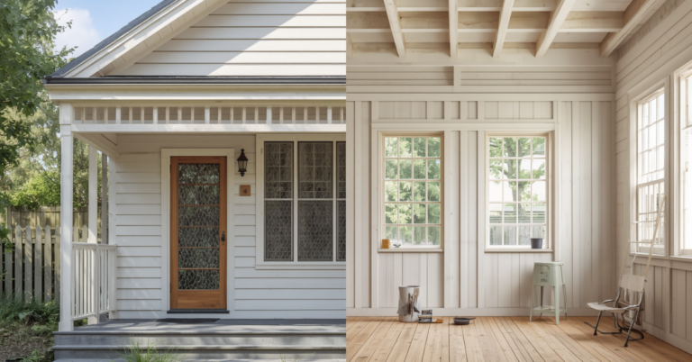 Tannin bleed staining through water-based paint on timber weatherboards in Berry NSW